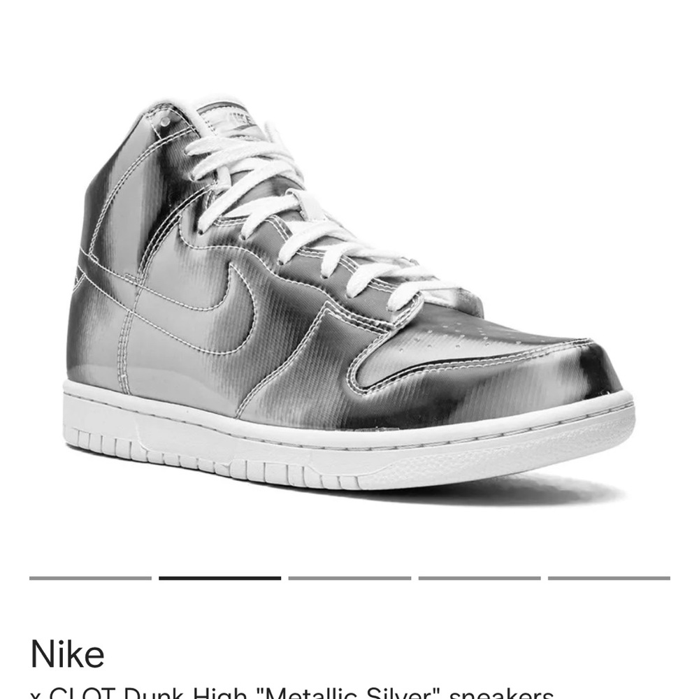 Nike Silver Metallic High-Top Sneakers